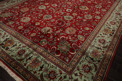11' x15'Hand Knotted 100% Wool Tabriz Traditional Oriental Area Rug Red, Mint Color