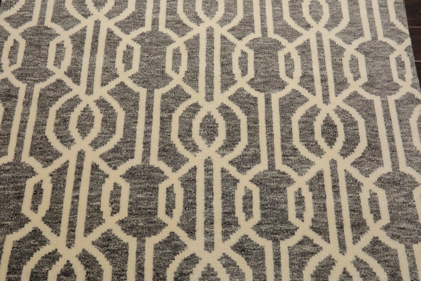 5' x 8' Hand Knotted Contemporary Designer Wool Oriental Area Rug Gray