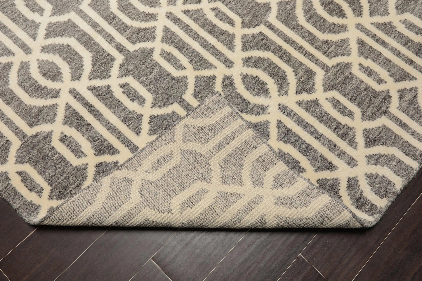 5' x 8' Hand Knotted Contemporary Designer Wool Oriental Area Rug Gray