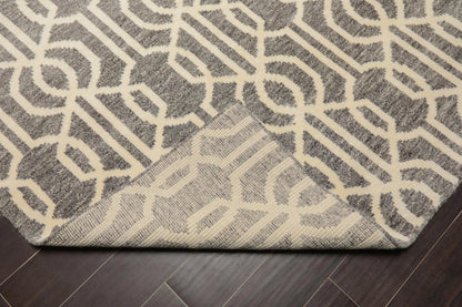 5' x 8' Hand Knotted Contemporary Designer Wool Oriental Area Rug Gray