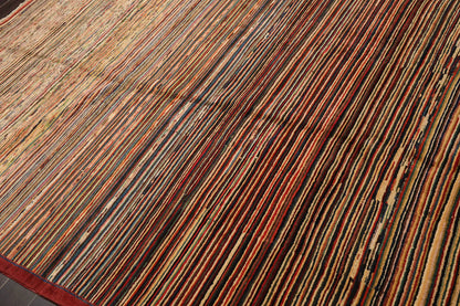 6x9 Hand Knotted 100% Wool Chobi Peshawar Modern & Contemporary Oriental Area Rug Rust, Beige Color