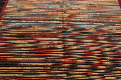 6x9 Hand Knotted 100% Wool Chobi Peshawar Modern & Contemporary Oriental Area Rug Rust, Beige Color