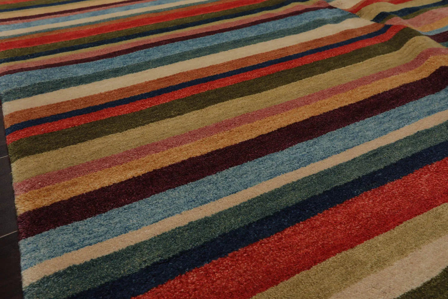 4' 2''x6' 2'' Hand Knotted Tibetan 100% Wool Modern & Contemporary Oriental Area Rug Blue, Beige Color