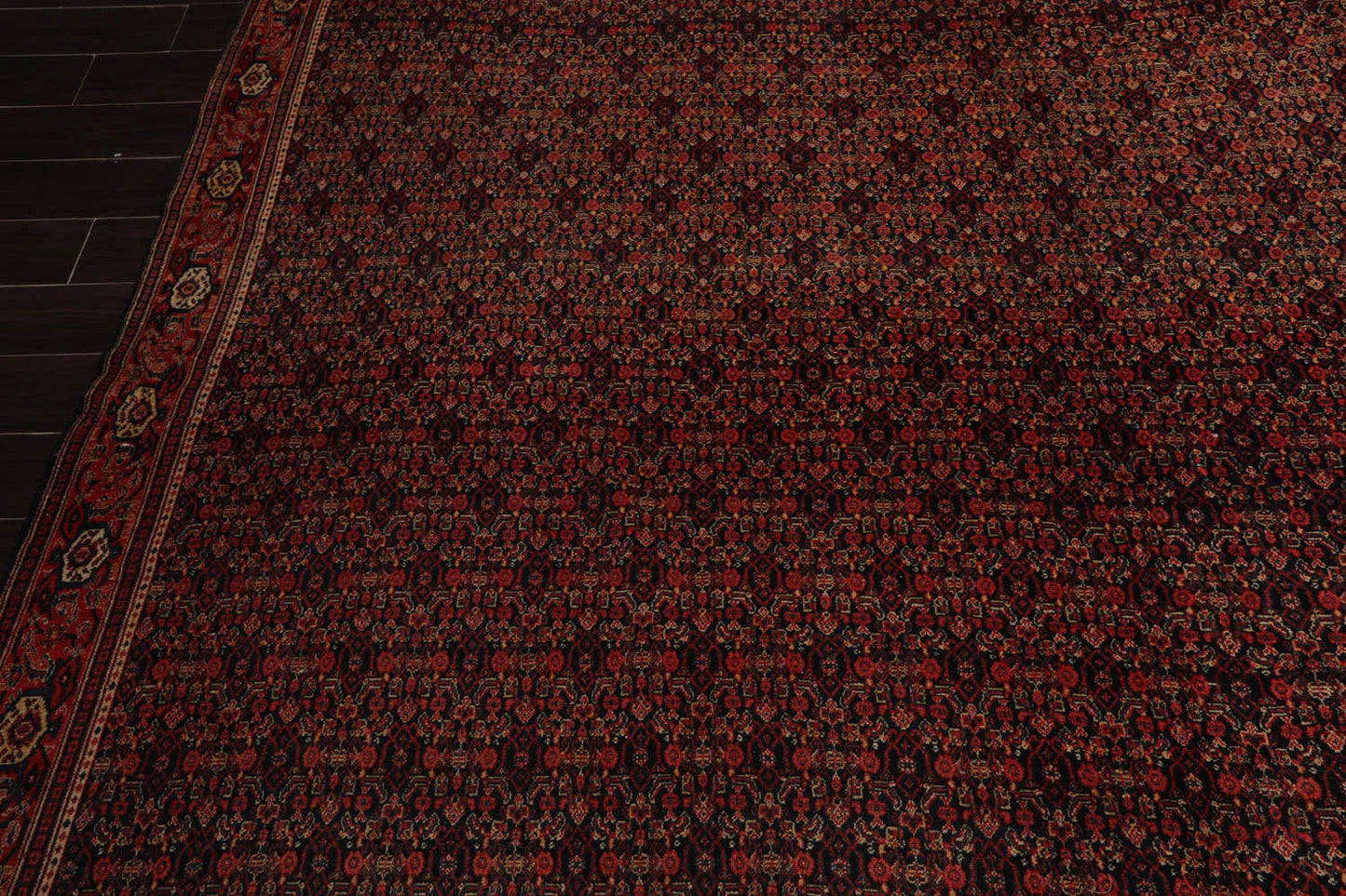 10' x13' 2'' Hand Knotted Persian 100% Wool Antique  Traditional  Oriental Area Rug Black,Orange Color