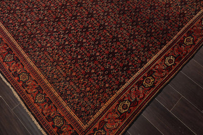 10' x13' 2'' Hand Knotted Persian 100% Wool Antique  Traditional  Oriental Area Rug Black,Orange Color