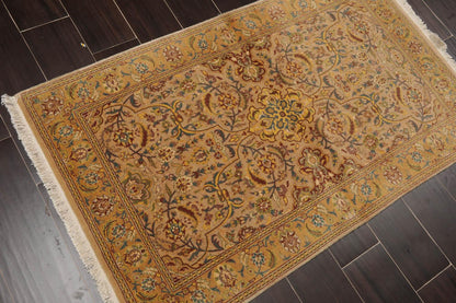 2'7" x 4'4" Hand Knotted 100% Wool Pak Persian 250 KPSI Oriental Area Rug Tan