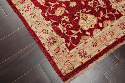 Chobi Peshawar Hand Knotted 100% Wool Traditional Area Rug Wine, Taupe 2'7" x 4'