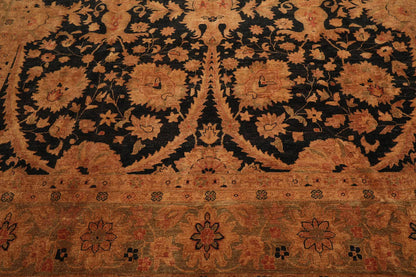 11'8''x16'10'' Charcoal, Gold Palace Hand Knotted 100% Wool Chobi Peshawar Traditional Oriental Area Rug