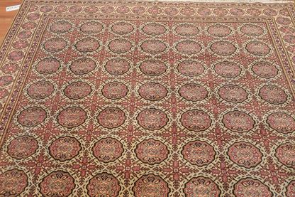 6x9 Beige, Rust Hand Knotted 100% Wool Kayseri Authentic Oushak Oriental Area Rug