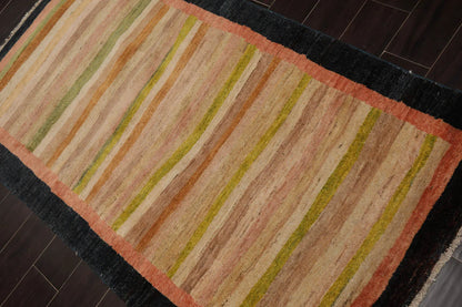 3' 6''x6' 2'' Beige, Taupe Hand Knotted 100% Wool Peshawar Modern & Contemporary Oriental Area Rug