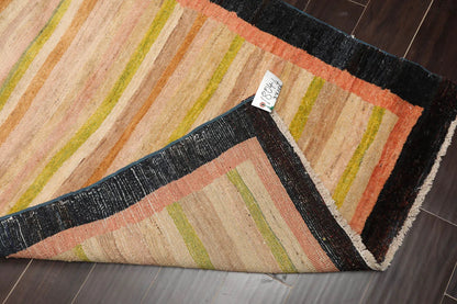 3' 6''x6' 2'' Beige, Taupe Hand Knotted 100% Wool Peshawar Modern & Contemporary Oriental Area Rug