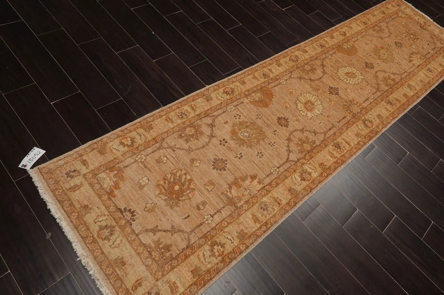 2'8''x10'8'' Tan, Caramel Hand Knotted 100% Wool Peshawar Traditional Oriental Area Rug Runner