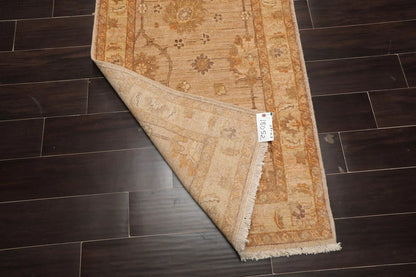 2'8''x10'8'' Tan, Caramel Hand Knotted 100% Wool Peshawar Traditional Oriental Area Rug Runner