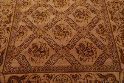 5'10'' x 8'6'' Hand Knotted Wool Tibetan Traditional Oriental Area Rug Caramel