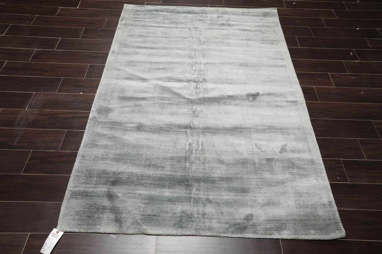 4'8" x 6'7" Handmade 100% Viscose Modern Oriental Area Rug Light Blue