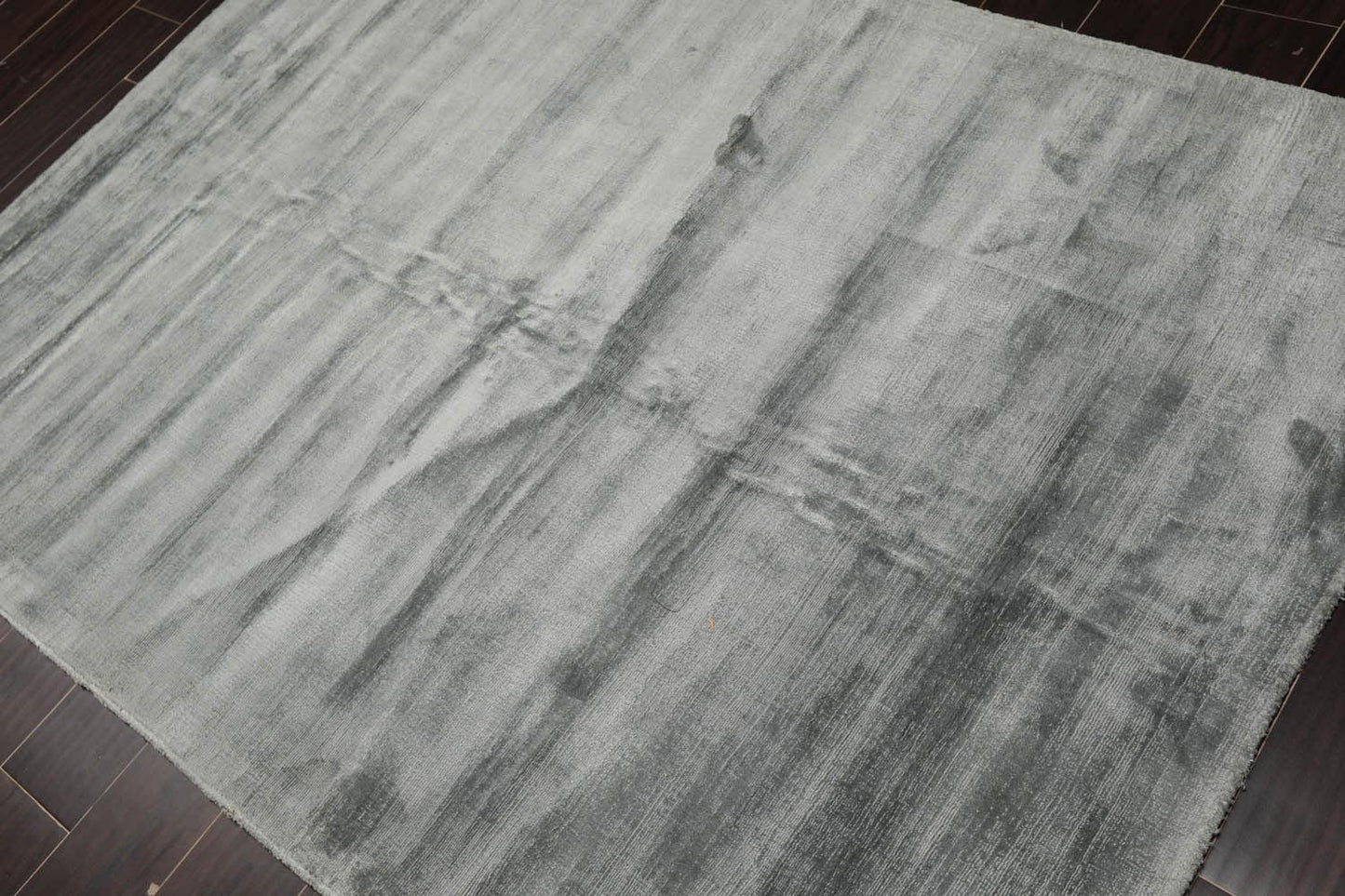 4'8" x 6'7" Handmade 100% Viscose Modern Oriental Area Rug Light Blue