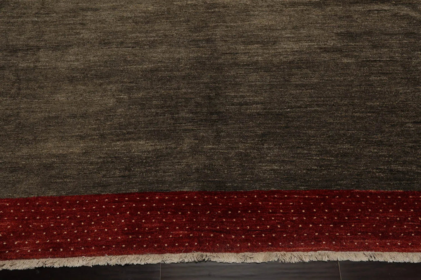 Square Mossy Gray,Rusty Red Hand Knotted Gabbeh 100% Wool Gabbeh Traditional  Oriental Area Rug