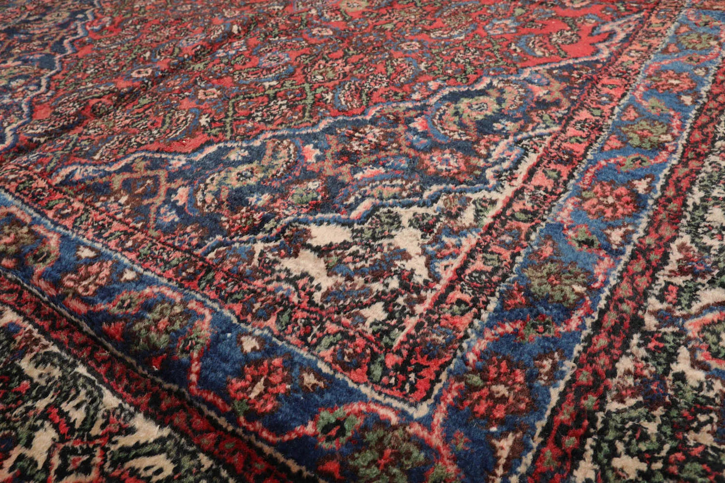 7x13 Coral, Ivory Hand Knotted 100% Wool Tabriz Traditional Oriental Area Rug