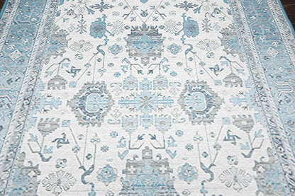 Multi Sizes  Machine Made Micro PrintedTraditional Oriental Area Rug Gray,Teal Color