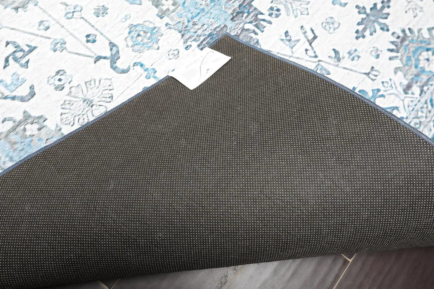 Multi Sizes  Machine Made Micro PrintedTraditional Oriental Area Rug Gray,Teal Color