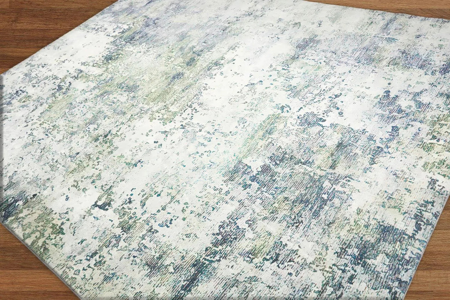 Multi Sizes Micro Printed Polypropylene Persian Oriental Area Rug Beige, Green Color