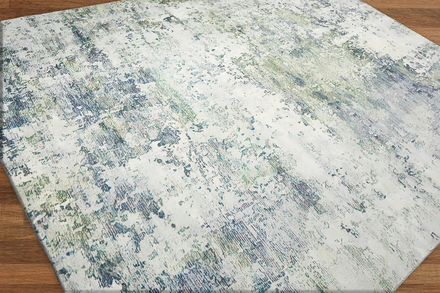 Multi Sizes Micro Printed Polypropylene Persian Oriental Area Rug Beige, Green Color