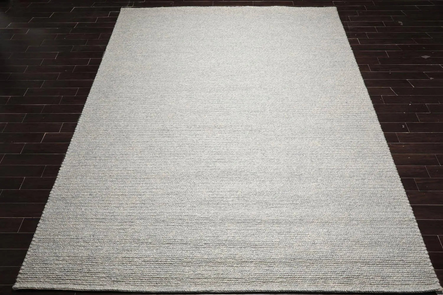 10’ x 14’ Modern Berber Textured Thick Pile Area Rug Ash Gray Hand Woven Wool