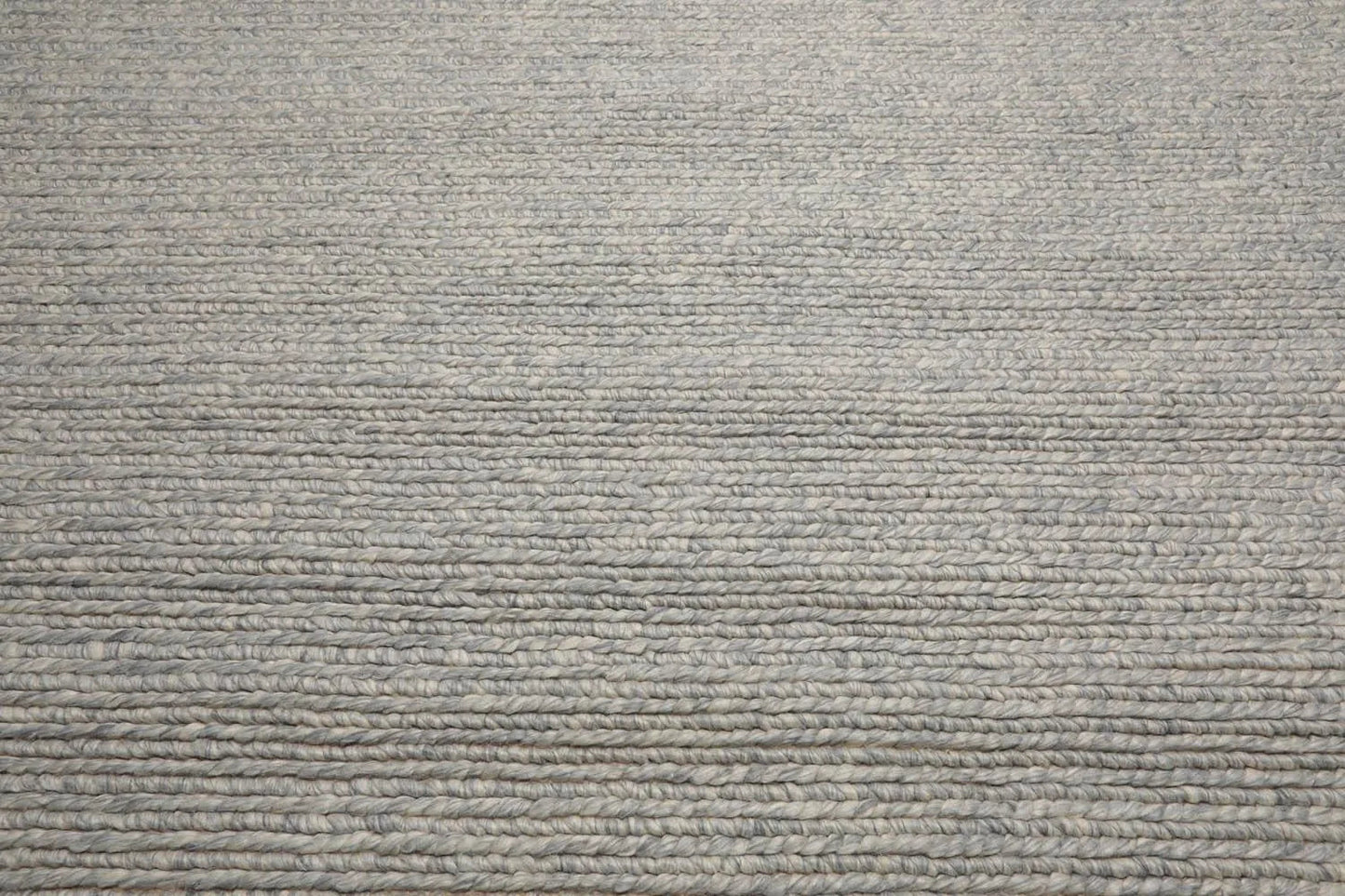 10’ x 14’ Modern Berber Textured Thick Pile Area Rug Ash Gray Hand Woven Wool