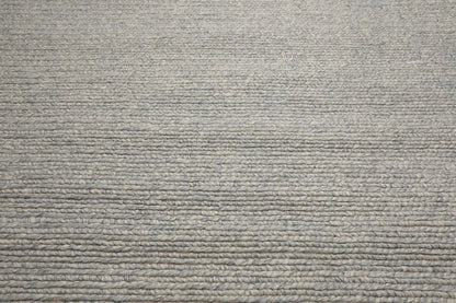 10’ x 14’ Modern Berber Textured Thick Pile Area Rug Ash Gray Hand Woven Wool