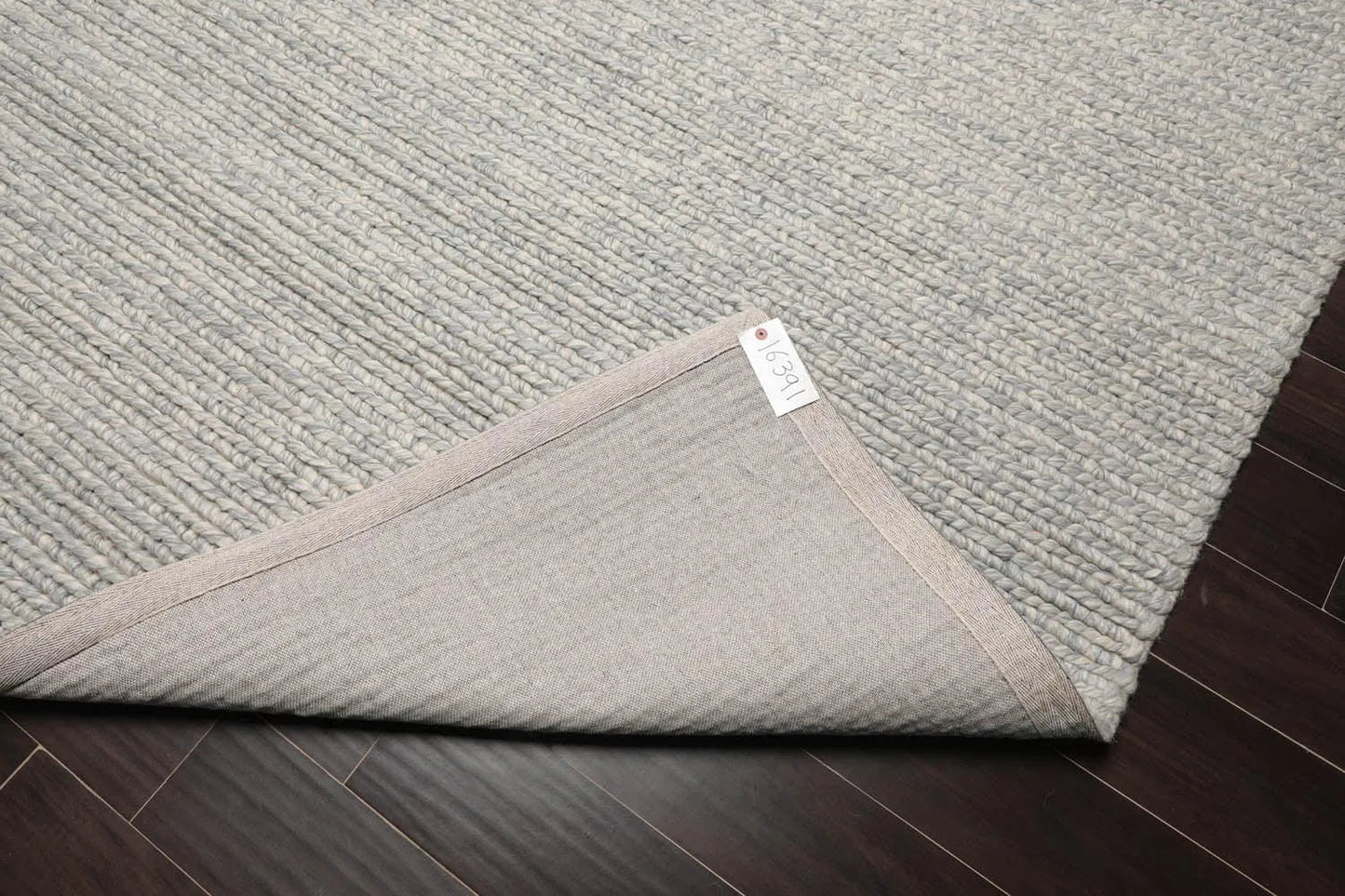 10’ x 14’ Modern Berber Textured Thick Pile Area Rug Ash Gray Hand Woven Wool
