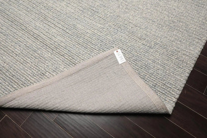 10’ x 14’ Modern Berber Textured Thick Pile Area Rug Ash Gray Hand Woven Wool
