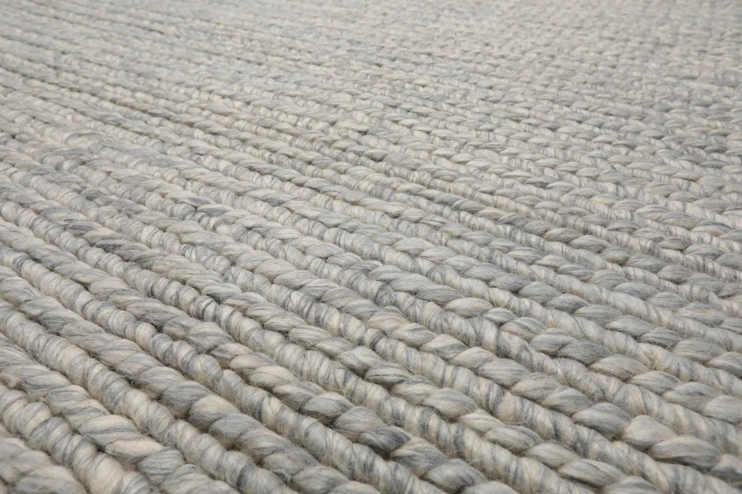 10’ x 14’ Modern Berber Textured Thick Pile Area Rug Ash Gray Hand Woven Wool