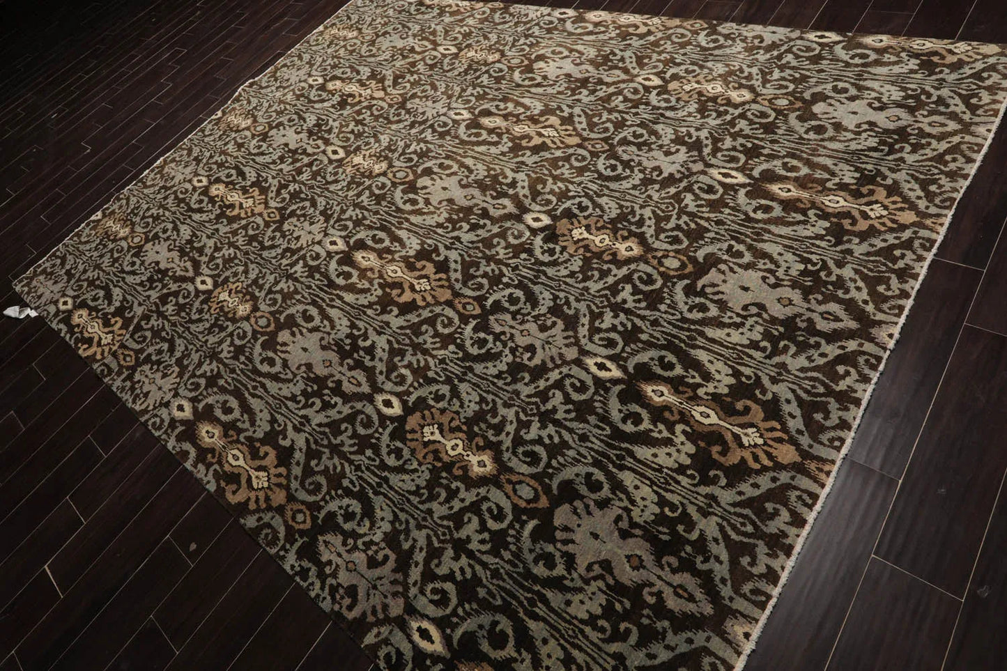 8x10 Brown Hand Knotted Tibetan 100% Wool Transitional Oriental Area Rug