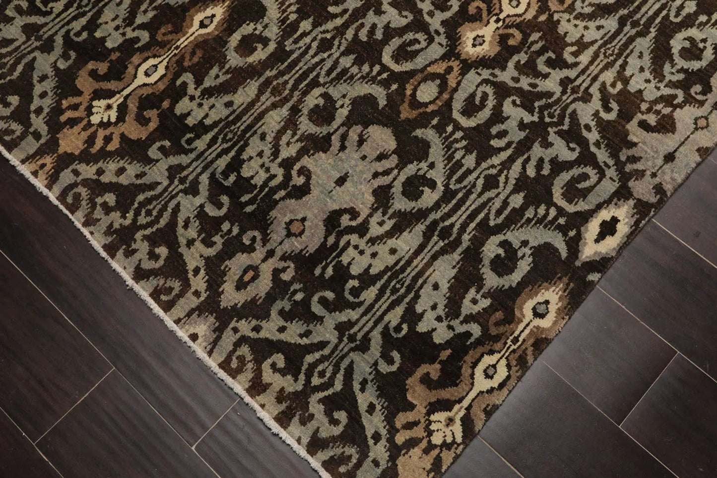8x10 Brown Hand Knotted Tibetan 100% Wool Transitional Oriental Area Rug