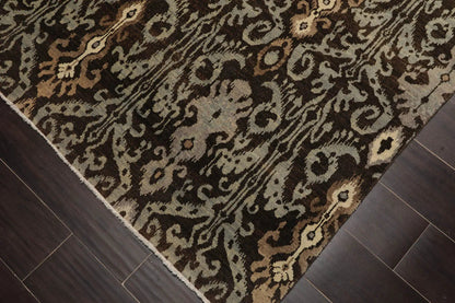 8x10 Brown Hand Knotted Tibetan 100% Wool Transitional Oriental Area Rug