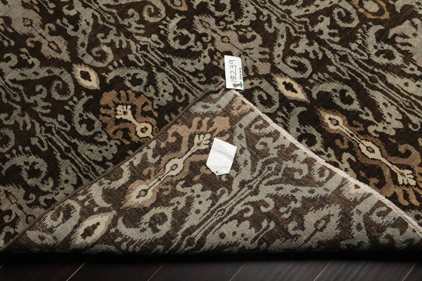 8x10 Brown Hand Knotted Tibetan 100% Wool Transitional Oriental Area Rug