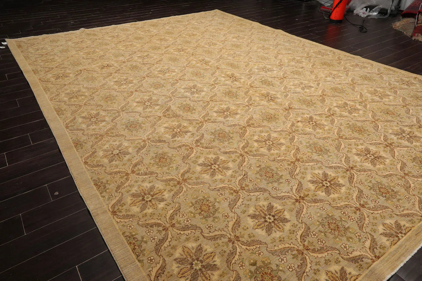 10x14 Tan Hand Knotted 100% Wool Peshawar Traditional Oriental Area Rug