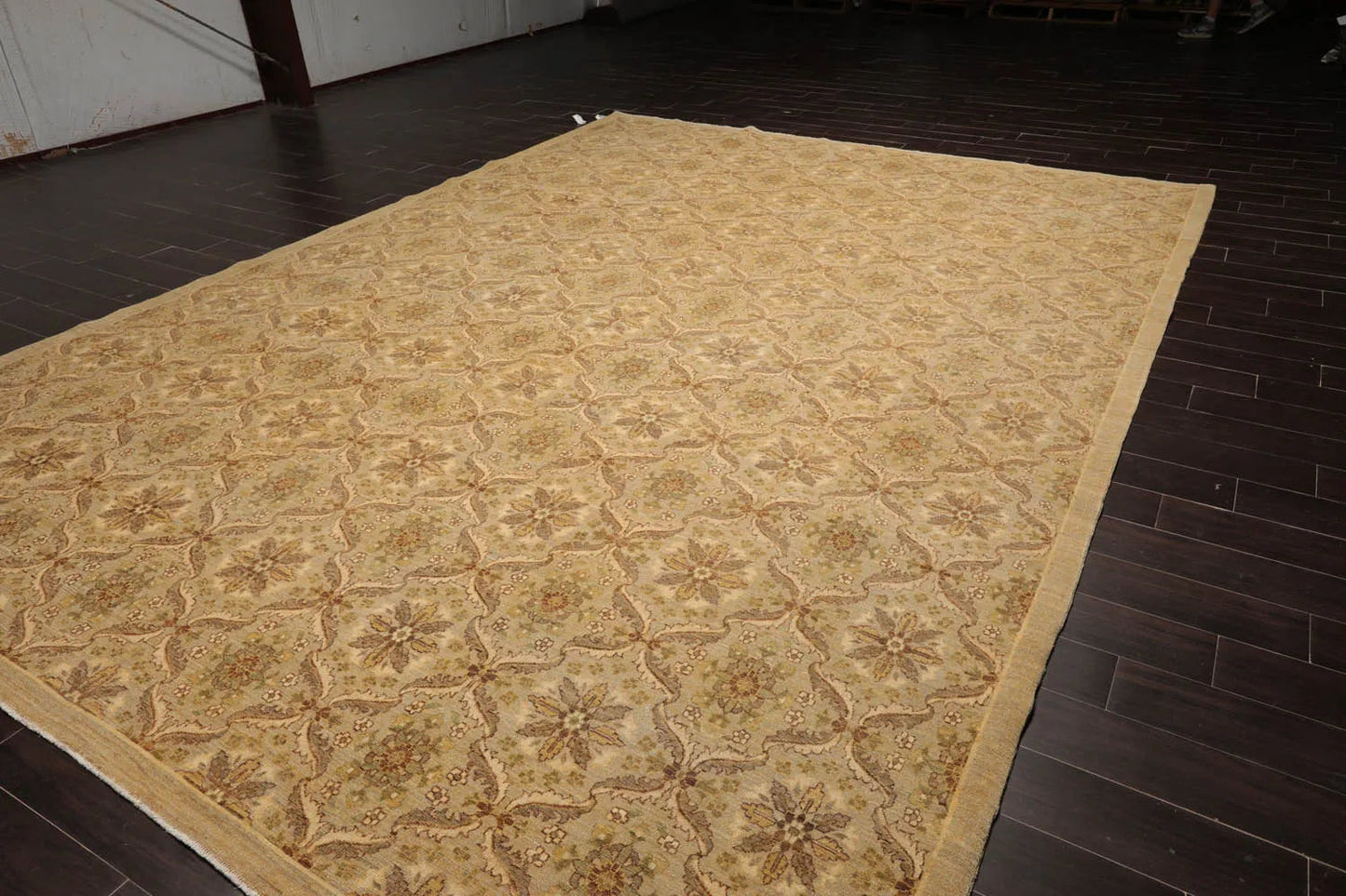 10x14 Tan Hand Knotted 100% Wool Peshawar Traditional Oriental Area Rug