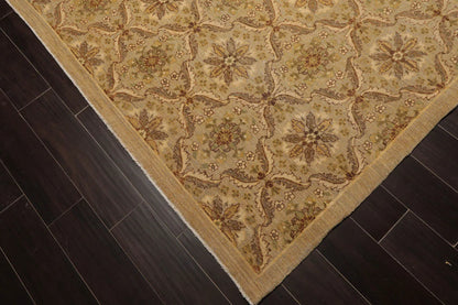 10x14 Tan Hand Knotted 100% Wool Peshawar Traditional Oriental Area Rug