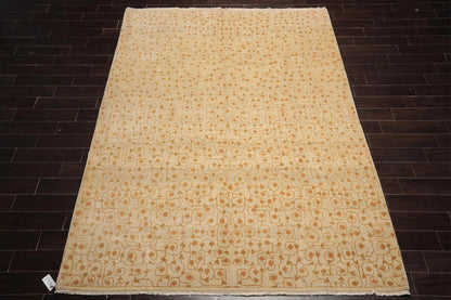 8x10 Beige Hand Knotted Tibetan 100% Wool Michaelian & Kohlberg Modern & Contemporary Oriental Area Rug