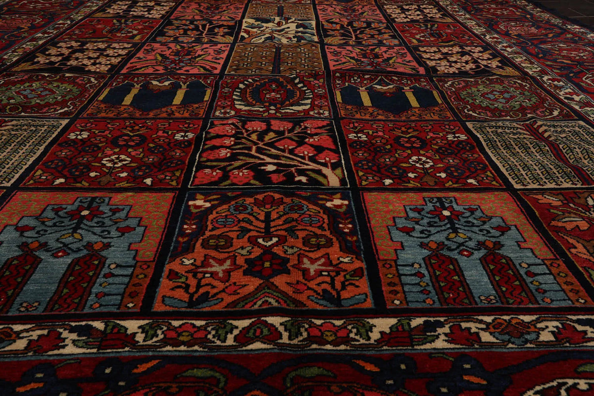 8x10 Navy Hand Knotted 100% Wool Bhakhtiari Traditional Oriental Area Rug