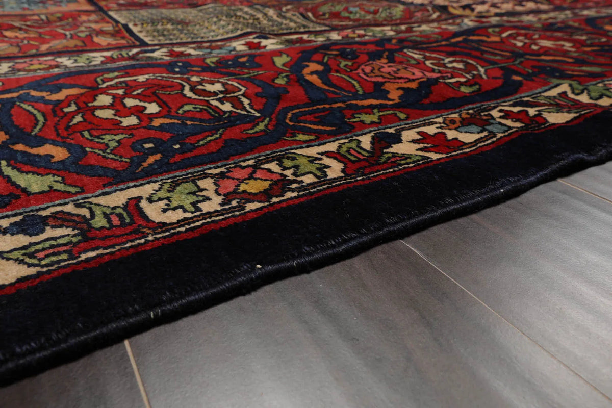 8x10 Navy Hand Knotted 100% Wool Bhakhtiari Traditional Oriental Area Rug