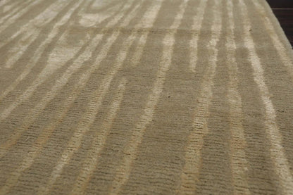 2’ x 3’ Hand Knotted Wool & Silk Modern Tibetan Oriental Area rug Gray