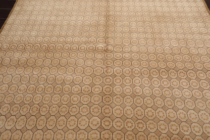 6x9 Beige Hand Knotted Tibetan 100% Wool Michaelian & Kohlberg Modern & Contemporary Oriental Area Rug