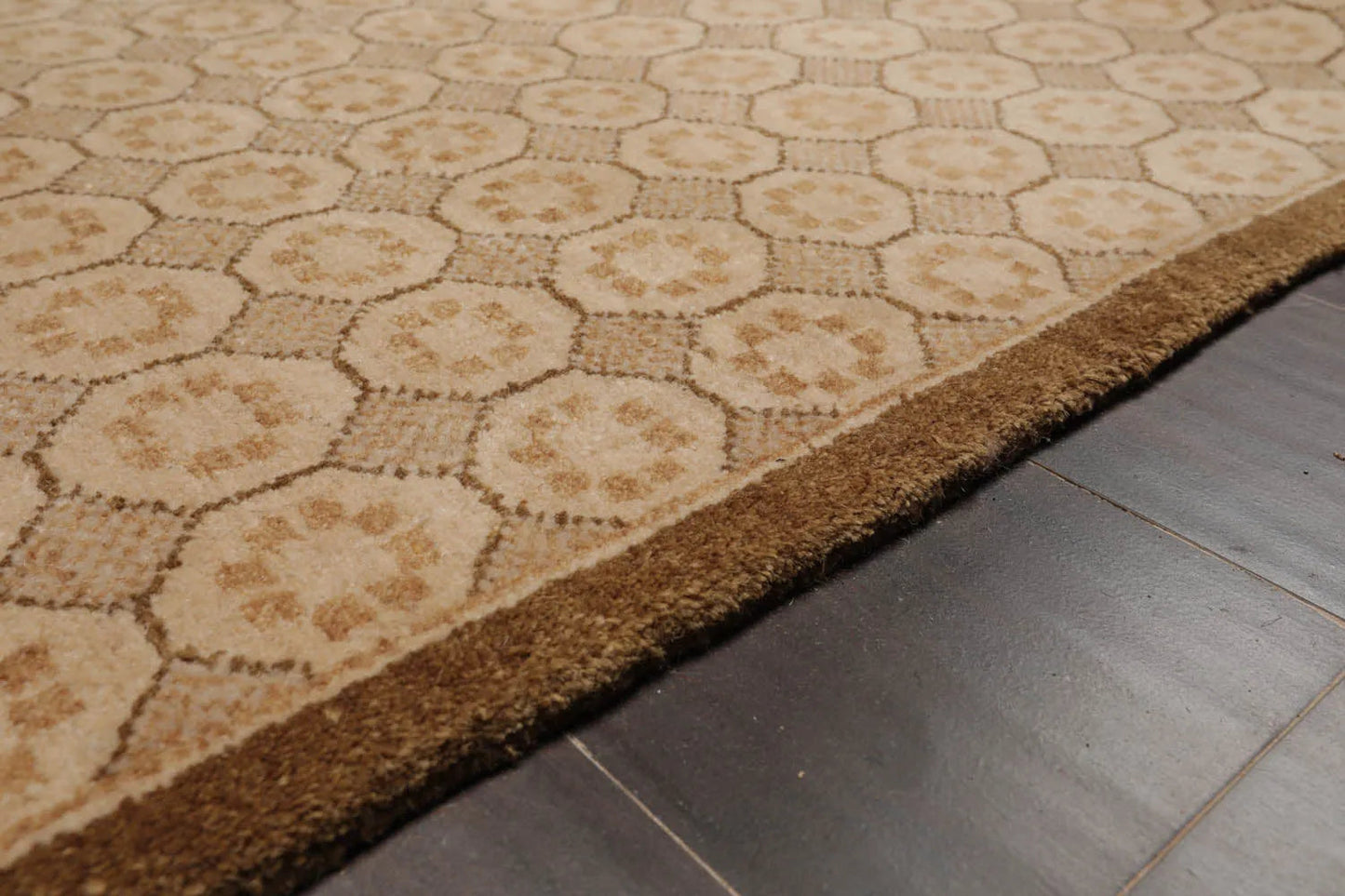 6x9 Beige Hand Knotted Tibetan 100% Wool Michaelian & Kohlberg Modern & Contemporary Oriental Area Rug