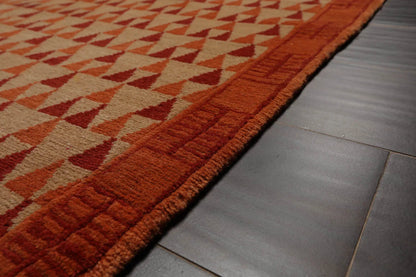 6x9 Beige Hand Knotted Tibetan 100% Wool Michaelian & Kohlberg Modern & Contemporary Oriental Area Rug