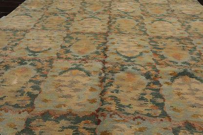 6x9 Aqua Hand Knotted Tibetan 100% Wool Tibetan Traditional Oriental Area Rug