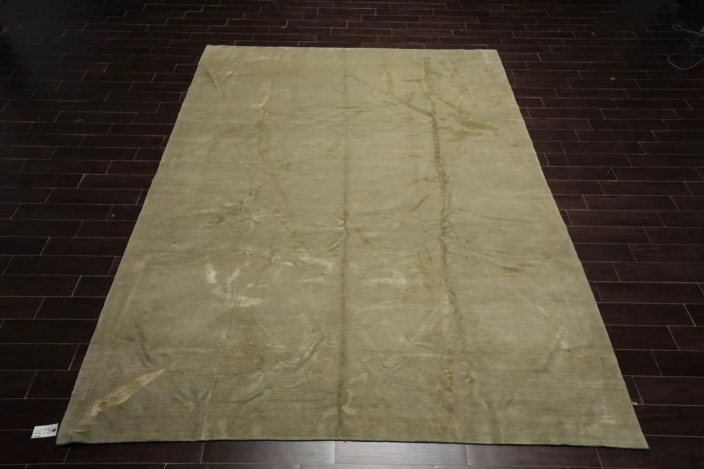 9x12 Moss Hand Knotted Tibetan 100% Wool Modern & Contemporary Oriental Area Rug
