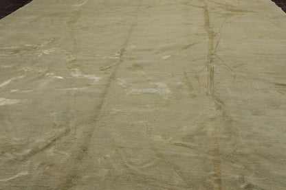 9x12 Moss Hand Knotted Tibetan 100% Wool Modern & Contemporary Oriental Area Rug