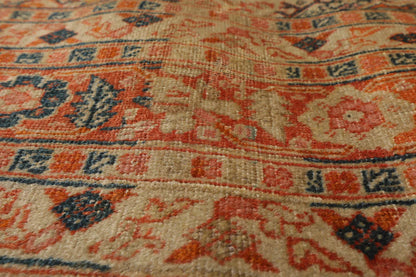 4x6 Beige, Orange Hand Knotted Tribal 100% Wool Heriz Traditional 250 KPSI Oriental Area Rug